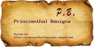 Princzenthal Benigna névjegykártya